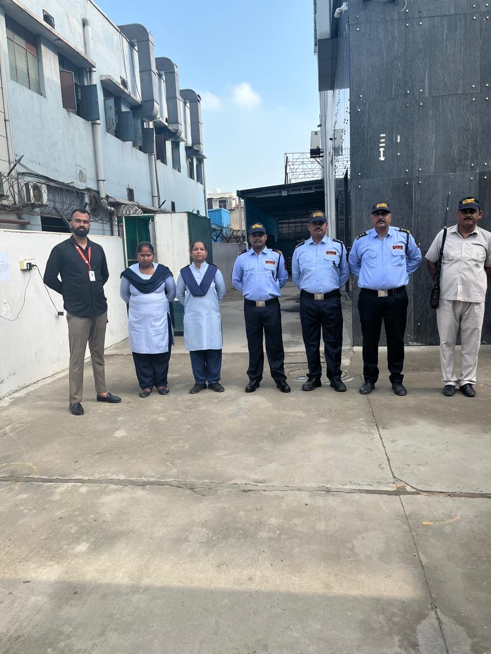 HD Manpower Services security and support team at an industrial site
